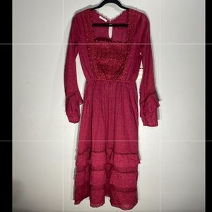 LE tarte**Stunning Burgundy Maxi Dress**Small $485